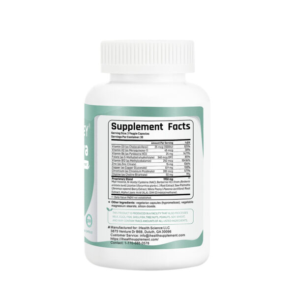 PCOSKEY® PCOSOVA for women – Anti-Androgen Formula - 90 Vegan capsules