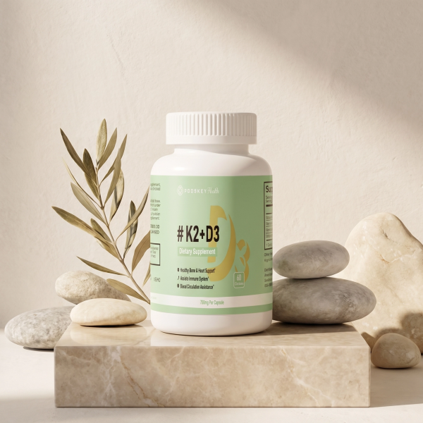 PCOSKEY® D3+K2+Calcium- Supports Bone Health, Heart Wellness & Immune Function- 60 capsules